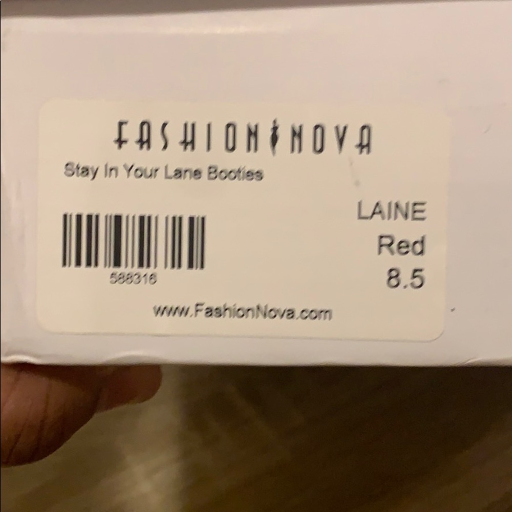 Red small heel boots